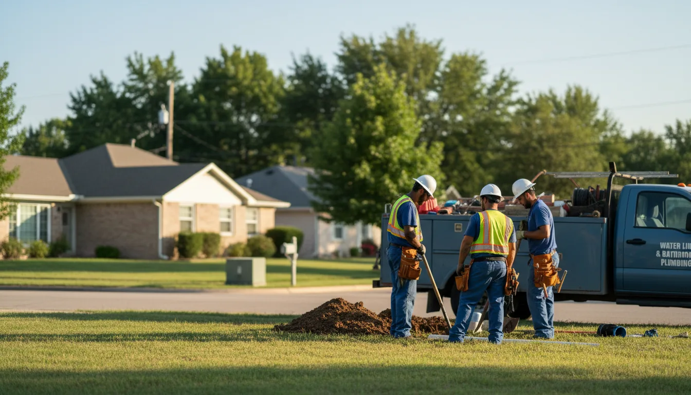 Residential water line and bathroom plumbing service in Collins, NY